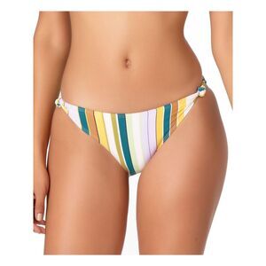 STUDIO ANN COLE Women's Multi Color Stripe Bikini Hipster Swimsuit Bottom XS